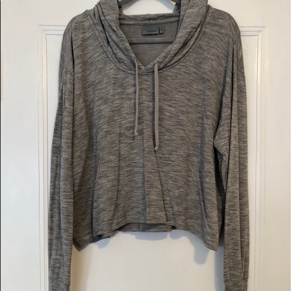 Athleta Cropped Hooded Sweatshirt
